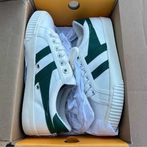 Gola Classics Vegan Tennis Mark Cox Off-White/Dark Green Athletic Sneakers 6